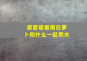 感冒咳嗽用白萝卜和什么一起熬水