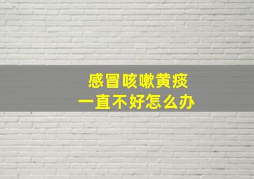 感冒咳嗽黄痰一直不好怎么办