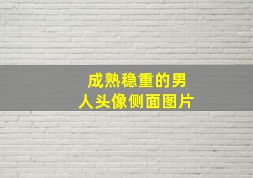 成熟稳重的男人头像侧面图片