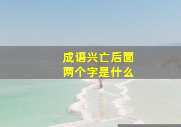 成语兴亡后面两个字是什么