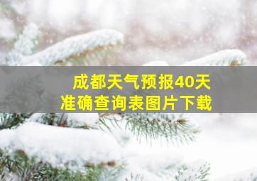 成都天气预报40天准确查询表图片下载