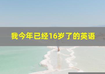 我今年已经16岁了的英语