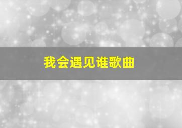 我会遇见谁歌曲