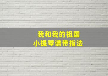 我和我的祖国小提琴谱带指法