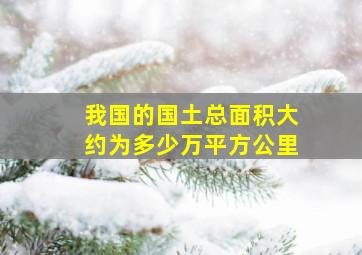 我国的国土总面积大约为多少万平方公里