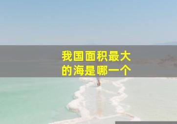 我国面积最大的海是哪一个