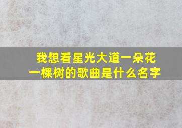 我想看星光大道一朵花一棵树的歌曲是什么名字