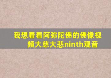 我想看看阿弥陀佛的佛像视频大慈大悲ninth观音