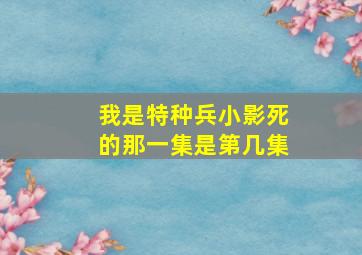 我是特种兵小影死的那一集是第几集