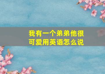 我有一个弟弟他很可爱用英语怎么说