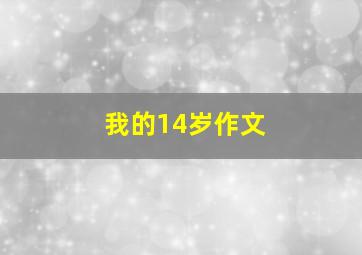 我的14岁作文