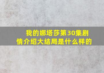 我的娜塔莎第30集剧情介绍大结局是什么样的