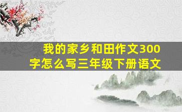 我的家乡和田作文300字怎么写三年级下册语文