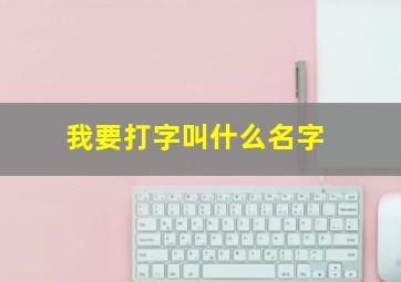 我要打字叫什么名字