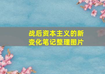 战后资本主义的新变化笔记整理图片