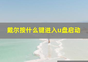 戴尔按什么键进入u盘启动