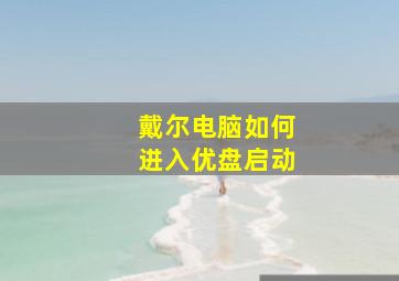 戴尔电脑如何进入优盘启动