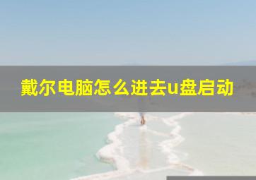 戴尔电脑怎么进去u盘启动