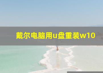 戴尔电脑用u盘重装w10