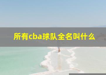 所有cba球队全名叫什么