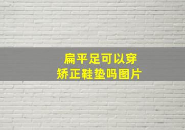 扁平足可以穿矫正鞋垫吗图片