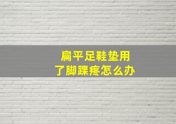 扁平足鞋垫用了脚踝疼怎么办