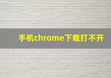 手机chrome下载打不开