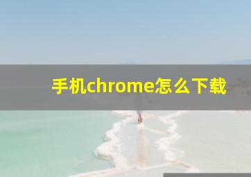 手机chrome怎么下载