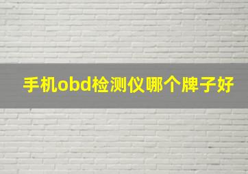 手机obd检测仪哪个牌子好