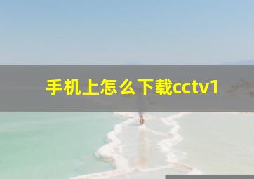 手机上怎么下载cctv1