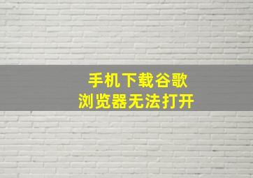 手机下载谷歌浏览器无法打开