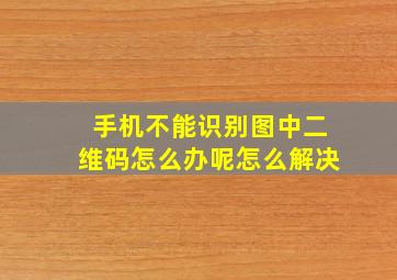 手机不能识别图中二维码怎么办呢怎么解决