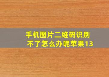 手机图片二维码识别不了怎么办呢苹果13