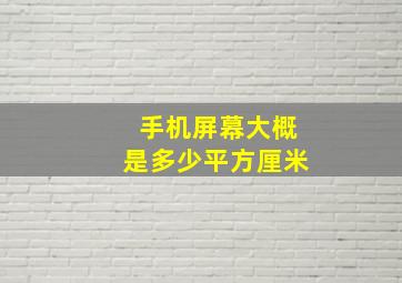 手机屏幕大概是多少平方厘米