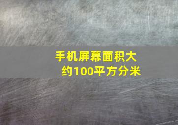 手机屏幕面积大约100平方分米