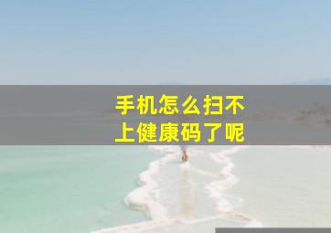 手机怎么扫不上健康码了呢