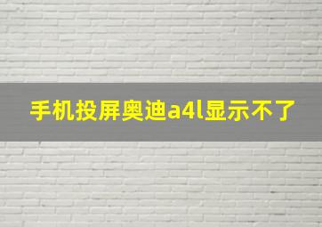 手机投屏奥迪a4l显示不了