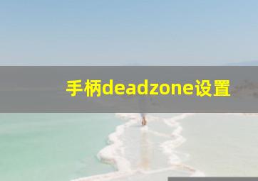 手柄deadzone设置