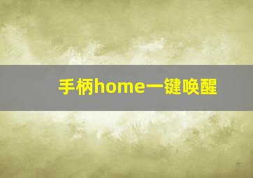 手柄home一键唤醒