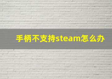 手柄不支持steam怎么办