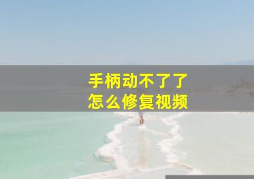 手柄动不了了怎么修复视频