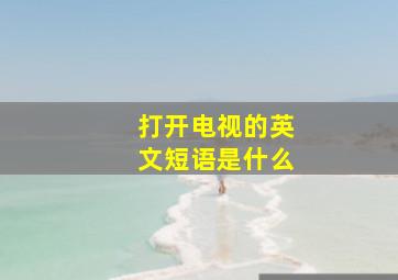 打开电视的英文短语是什么