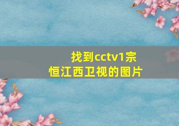 找到cctv1宗恒江西卫视的图片