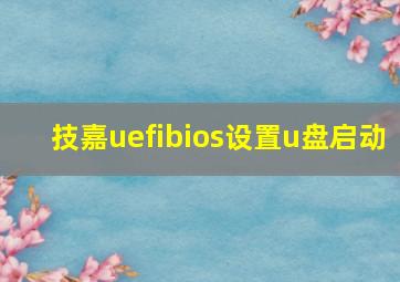 技嘉uefibios设置u盘启动