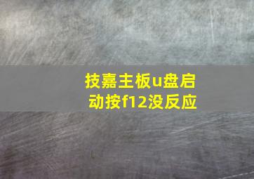 技嘉主板u盘启动按f12没反应