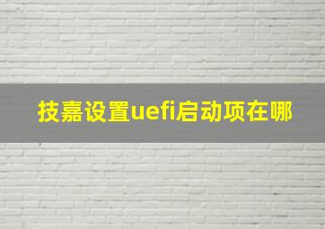 技嘉设置uefi启动项在哪