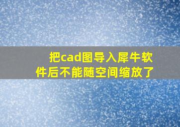 把cad图导入犀牛软件后不能随空间缩放了