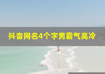 抖音网名4个字男霸气高冷