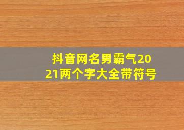 抖音网名男霸气2021两个字大全带符号