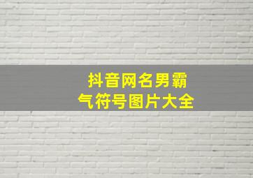 抖音网名男霸气符号图片大全